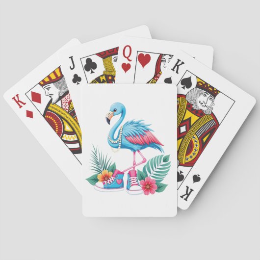 Flamingo Chucks en Parels Comma La Harris 2024 Pokerkaarten (Achterkant)
