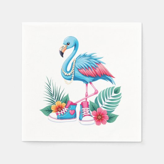 Flamingo Chucks en Parels Comma La Harris 2024 Servet (Voorkant)