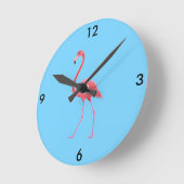Flamingo Clock Ronde Klok (Hoek)