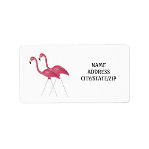 "FLAMINGO COUPLE" RETURN ADDRESS LABELS