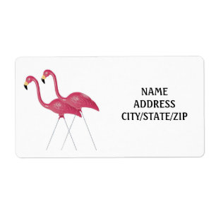 "FLAMINGO COUPLE" RETURN ADDRESS LABELS