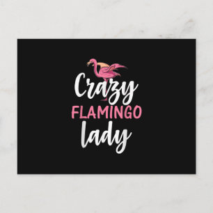 Flamingo - Crazy Flamingo Lady Gifts Briefkaart