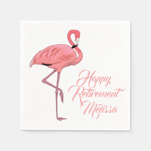 Flamingo Custom Pensioen Partij Servet (Voorkant)