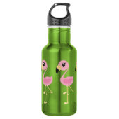 Flamingo Cute Kinder Water Flacon met naam Waterfles (Voorkant)