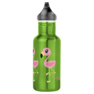 Flamingo Cute Kinder Water Flacon met naam Waterfles