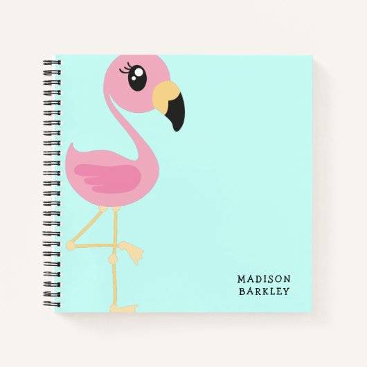 Flamingo Cute Tropical Kinder Notitieboek (Voorkant)