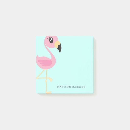 Flamingo Cute Tropical Kinder Post-it® Notes (Voorkant)