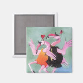 Flamingo Dance Magneet (Voorkant / Achterkant)