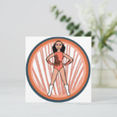 Flamingo Dancer B Feestdagenkaart (Staand voorkant)