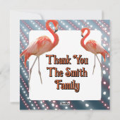 Flamingo Dancer B Feestdagenkaart (Achterkant)