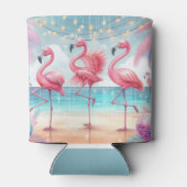 Flamingo Dans en Verjaardag Feest Blikjeskoeler (Achterkant)