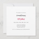 Flamingo Dans en Verjaardag Feest Kaart (Achterkant)