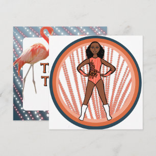 Flamingo Danser A Feestdagenkaart