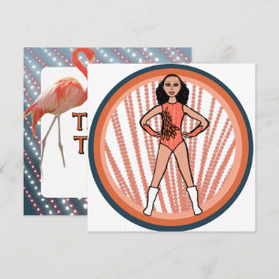 Flamingo Danser B Feestdagenkaart