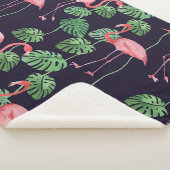 Flamingo Dark: Kleine Waterverf. Sherpa Deken (3/4)