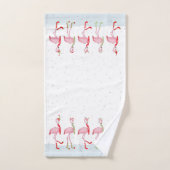 Flamingo de Noël (Serviette à main)