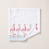 Flamingo de Noël (Gant de toilette)