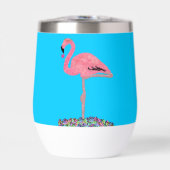 Flamingo de plage rose scintillant pour Hanukkah (Avant)