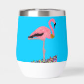 Flamingo de plage rose scintillant pour Hanukkah (Arrière)