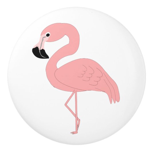 Flamingo Design Keramische Knop (Voorkant)