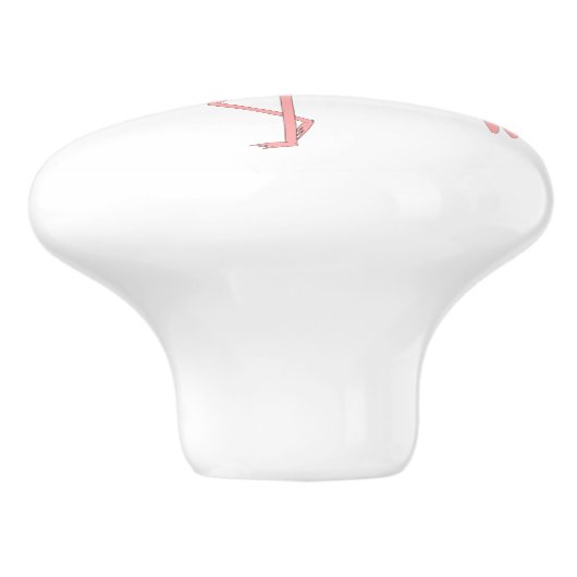 Flamingo Design Keramische Knop (Zijkant)