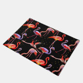 Flamingo Deurmat Kleurrijke vogels (Schuin)