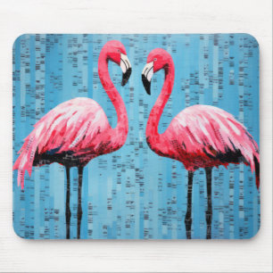 Flamingo Dierlijke Vogel Art Decor Verf Muismat