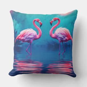 Flamingo Dierlijke Vogel Wildernis Kleurrijk Kussen