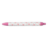 Flamingo Dot Print Black Ink Pen (Voorkant)