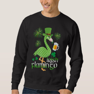 Flamingo Drink Beer St Patricks Day Irish Sham Trui