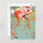 Flamingo Drink Briefkaart (Voorkant / Achterkant)