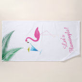 Flamingo Drink keukenhanddoek Strandlaken (Voorkant)