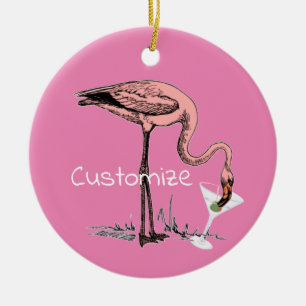 Flamingo Drink Martini Thunder_Cove Keramisch Ornament