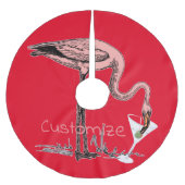 Flamingo Drink Martini Thunder_Cove Kerstboom Rok (Voorkant)