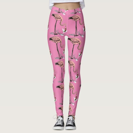 Flamingo Drink Martini Thunder_Cove Leggings (Voorkant)