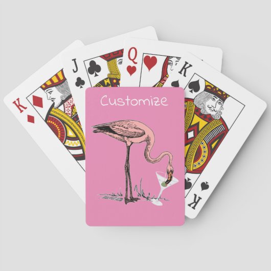 Flamingo Drink Martini Thunder_Cove Pokerkaarten (Achterkant)
