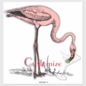 Flamingo Drink Martini Thunder_Cove Sticker (Vel)