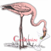 Flamingo Drink Martini Thunder_Cove Sticker (Voorkant)