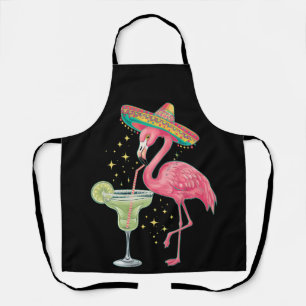 Flamingo Drinkende Margarita Grappige Mexicaanse P Schort