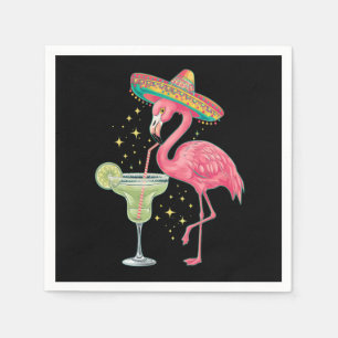 Flamingo drinkt Margarita Grappige Mexicaanse Ponc Servet