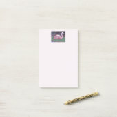 Flamingo echt roze post-it® notes (Op bureau)