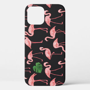Flamingo Elegance:  Monstera Fusion. iPhone 12 Hoesje