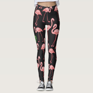 Flamingo Elegance: Monstera Fusion. Leggings