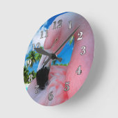 Flamingo en Beach Ronde Klok (Hoek)