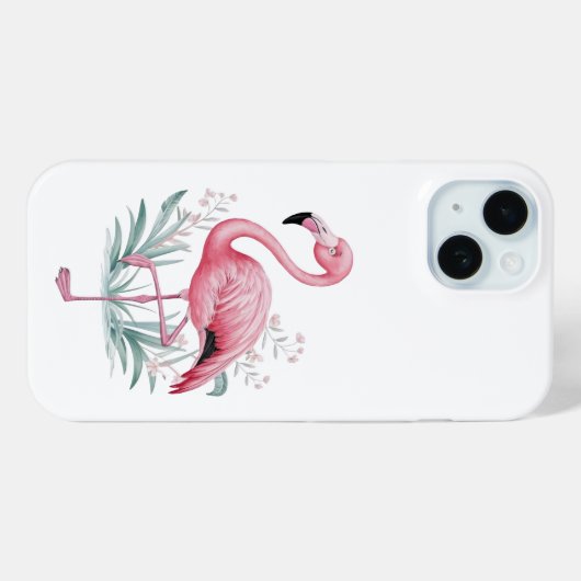 Flamingo en Bloemen Telefoonhoes Case-Mate iPhone Case (Achterkant (horizontaal))