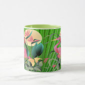 Flamingo en Palm Leaves Mok (Midden)
