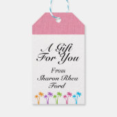 Flamingo en Palm Tree All Occasion Label Cadeaulabel (Achterkant)