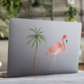 Flamingo en palmboom sticker