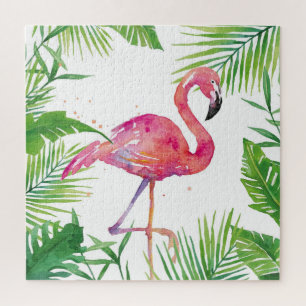 Flamingo en Palms Puzzle Legpuzzel