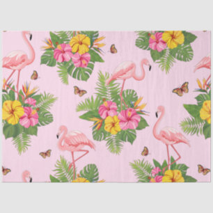 Flamingo en Vlinders 1 Tissuepapier